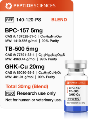 BPC-157, TB-500, GHK-Cu 30mg (Glow Blend)
