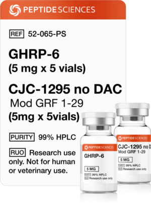 GHRP-6 (5mg x 5) and CJC-1295 no DAC (5mg x 5)