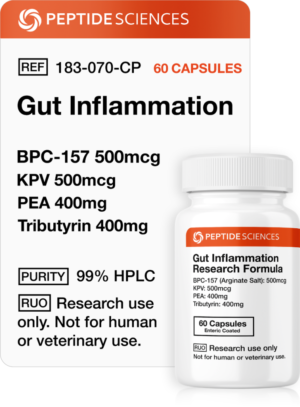 Gut Inflammation (60 Capsules) (Stable BPC-157, KPV, PEA, Tributyrin)