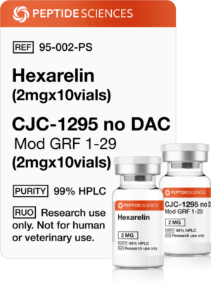 Hexarelin (2mg x 10), CJC-1295 no DAC (2mg x 10)